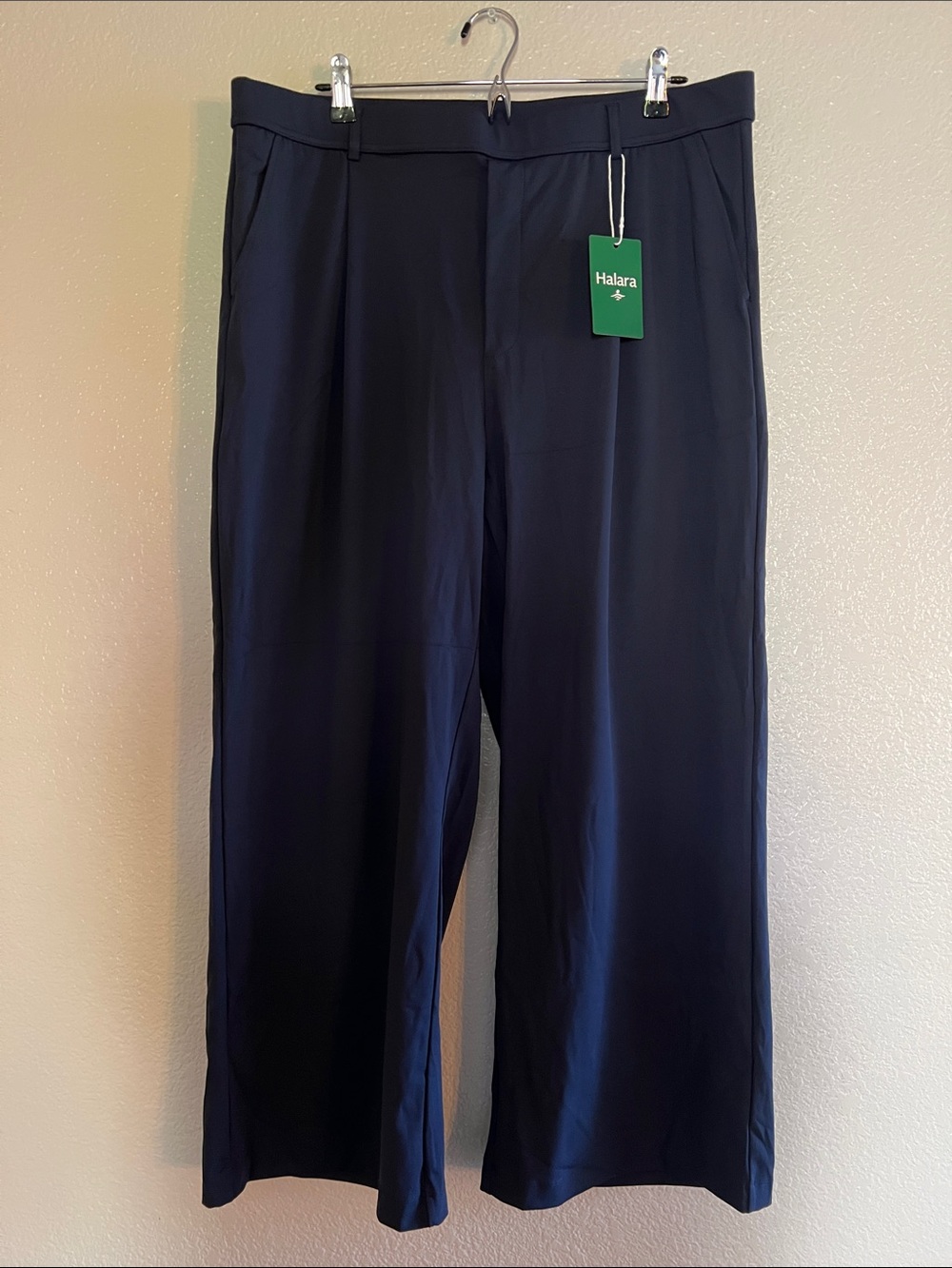 HALARA Women's Navy Wide-Leg work pants